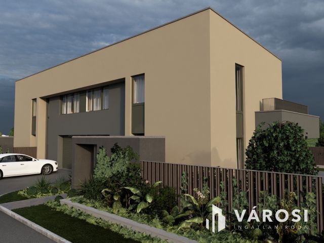 Eladó modern  dupla teraszos ikerfél